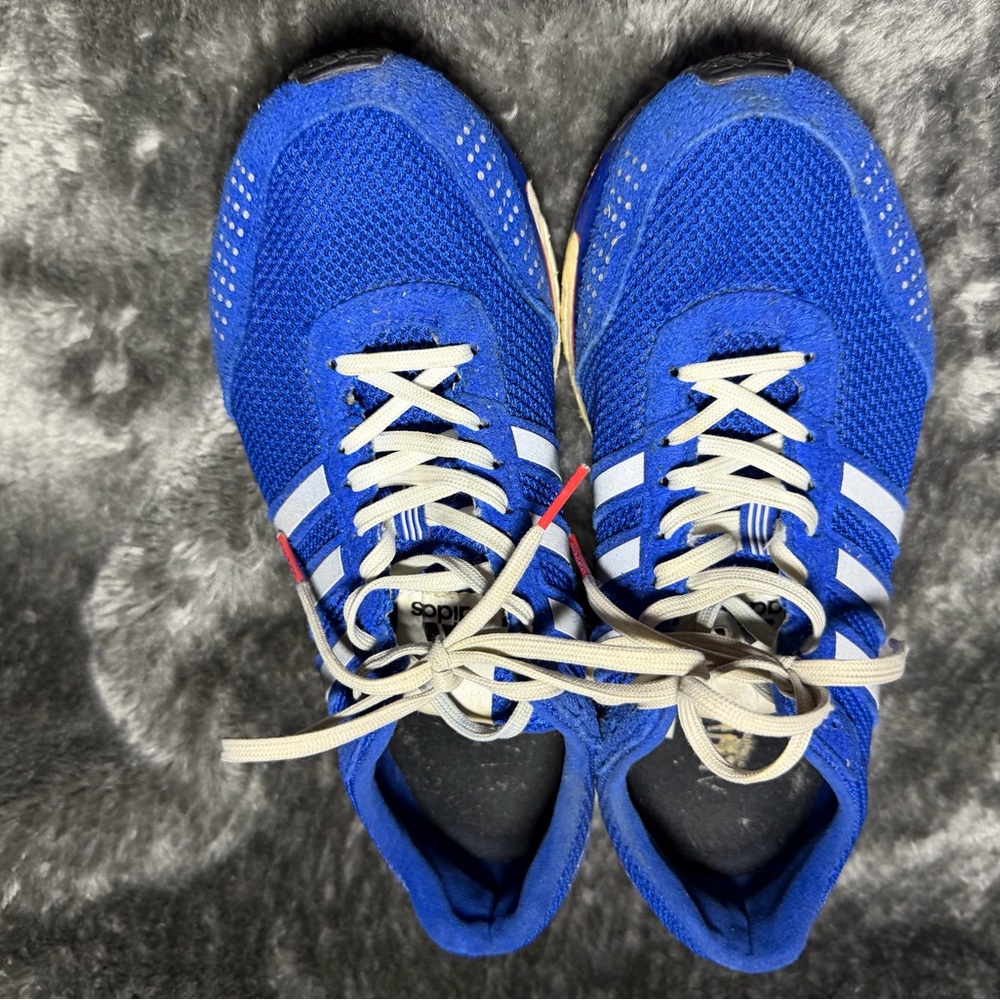 Adidas Adizero Takumi Sen Boost Running Sneakers Size 7.5 . Blue Shoes